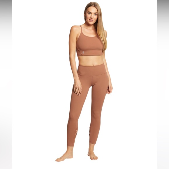 Free People Movement Revelation Yoga Leggings Brown Sz Small NWOT - Picture 4 of 9